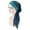 Blue, variant on QUOTAY Elegant Wide Braided Headband Scarf Wrap Turban for Women Silk Like Hair Boho Style Headwear Black,One Size