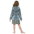 thumbnail image 4 of FORMRS Niños Bathrobe Unisex Hooded Robe Soft Plush Pajamas Sleepwear, Size 10-12T, Yellow Forest Pattern, 4 of 7