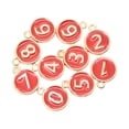 thumbnail image 4 of 2x10pcs 0-9 Número de esmalte Pendants Joyas de bricolaje haciendo accesorio decorativo de superficie lisa 4 piezas, 4 of 10