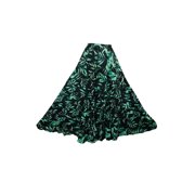 Mogul Women's Long Skirt Green Black Printed Boho Chic Tiered Casual Maxi Skirts