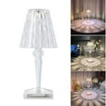 thumbnail image 2 of CAROOTU Acylic Diamond Table Lamp Crystal 3D Effect Desktop Lamp USB Night Light Dimming Bedside Light, 2 of 7