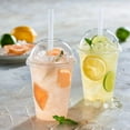 thumbnail image 6 of GUSTO Plastic Dome Lids Clear with Straw Slot for 12, 16, 20 & 24 oz. Milkshake Coffee Cups, 100-Pack, 6 of 7