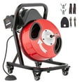 thumbnail image 1 of VEVOR Drain Cleaner Machine 50FT x 1/2 Inch Manual Feed Snake Auger with Wheels, 1 of 9