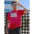 thumbnail image 2 of North Dakota Tourist Map. Tie Dye Crystal Men -Image by Shutterstock, Male Small, 2 of 4