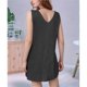 thumbnail image 3 of V Neck Sleeveless Sundresses Dark Grey XL, 3 of 5
