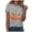Grey, variant on Women Crew Neck Short Sleeve Classic Jack O Lantern Scary Pumpkin Face Halloween Graphic Casual T-Shirt Navy for Size M