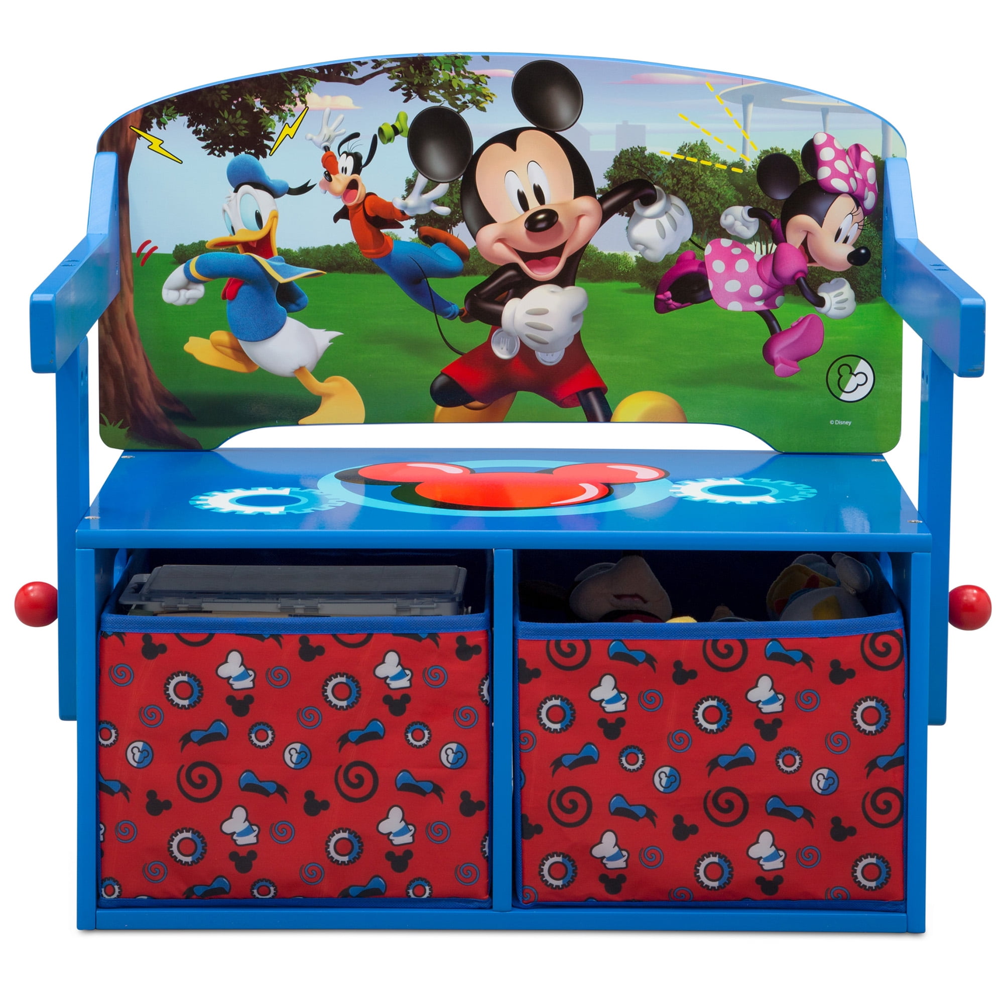 Disney Mickey Mouse 2-in-1 Activity Bench and Desk by Delta Children - Greenguard Gold Certified, Blue