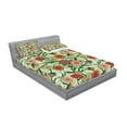 thumbnail image 2 of Ambesonne Floral Fitted Sheet & Pillow Sham Set, Vintage Colorful Ornate, Queen, Multicolor, 2 of 2