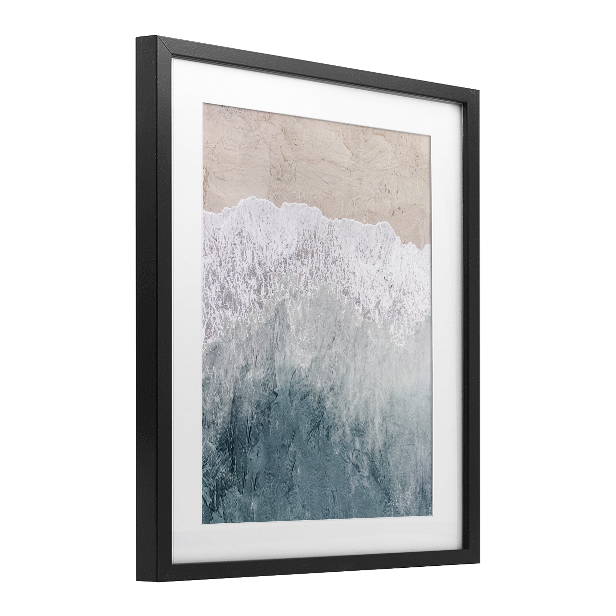 Stupell Industries Beach Top Shore Black Framed Print Under Glass, design by Kim Allen