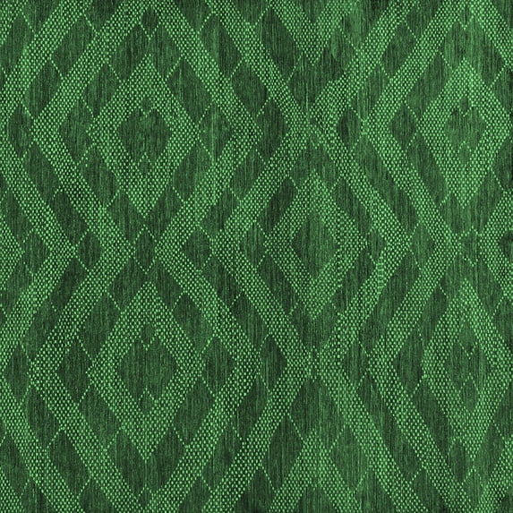 Ahgly Company Indoor Square Abstract Emerald Green Modern Area Rugs, 3' Square