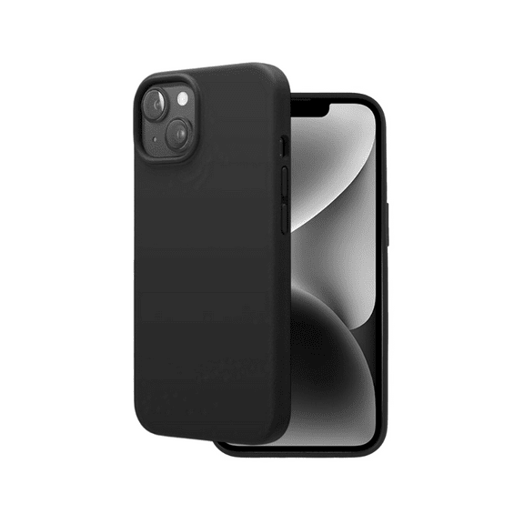 BLUUMTEK for iPhone 13 Silicone Case /iPhone 14 Case, Black Case Fit with Apple iPhone 13/ iPhone 14