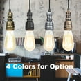 thumbnail image 4 of Kiven Plug in Industrial Pendant Light, Pulley Hanging Light 15FT Plug-in Cord and Dimmer Switch, Steampunk Ceiling Pendant Light for Bedside Hallway Foyer Kitchen,Silvery Finish, 4 of 7