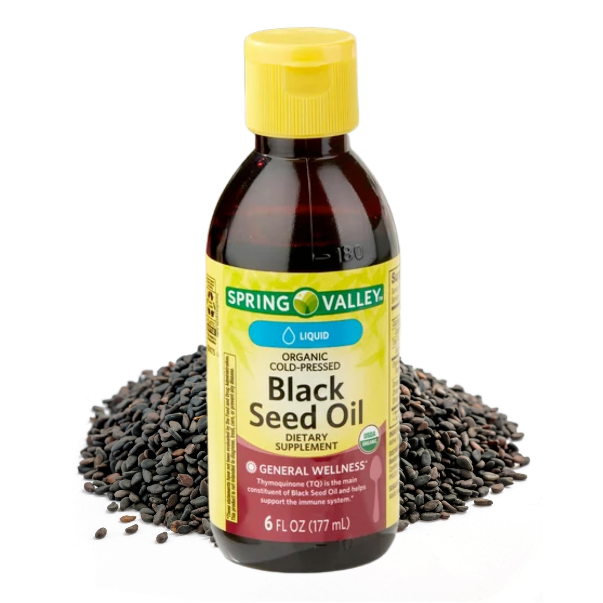 Spring Valley Organic Cold-Pressed Black Seed Oil, Liquid Dietary ...