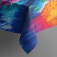 thumbnail image 3 of Colorful Tie Dye Symmetric Pattern Rectangle Tablecloth 60"x84",Waterproof Polyester Rectangle Table Cloth, Wipeable Spillproof Polyester Tablecloth for Dining, Camping, Indoor and Outdoor, 3 of 5