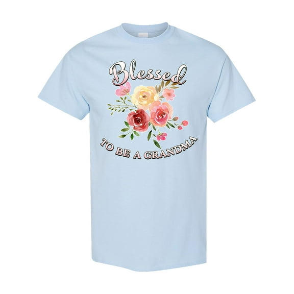Inktastic Blessed to Be a Grandma Flowers T-Shirt
