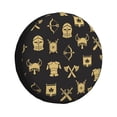 thumbnail image 1 of DouZhe Waterproof Spare Tire Cover, Ancient Warriors Knight Armor Prints Adjustable Wheel Covers Fit for Jeep Trailer RV SUV Car, 16 inch, 1 of 7