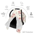 thumbnail image 5 of Daiia Floral Pattern Car Seat Cover for Babies, Mom Nursing Covers Breastfeeding Scarf, Multi Use Infant Carseat Canopy for Newborn Carrier/Stroller, 5 of 9