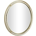 thumbnail image 5 of DecMode 26" x 26" Gold Wall Mirror with White Wood Beading, 5 of 7