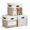 Beige&White-13"L x 13"W x 13"H, variant on Beige&White 13"L x 13"W x 13"H Fabric Storage Cube with Lid and Window