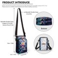 thumbnail image 6 of HELLHERO Flower Pattern Sling Bag Polyester with Zipper for Outdoor Travel, 6 of 7