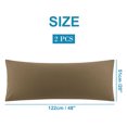 thumbnail image 7 of PiccoCasa 2Pcs Body Pillowcase Brushed Microfiber Body Pillow Cover, Standard Brown, 7 of 7