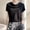 Black plus size satin t shirts a1, variant on MORESEC Women's Plus Size Summer Satin T-Shirts Short Sleeve Elegant Blouses Flowy Casual Tops Round Neck Solid Basic Tees for Work Business Vacation Fashion Clothes, White 3XL