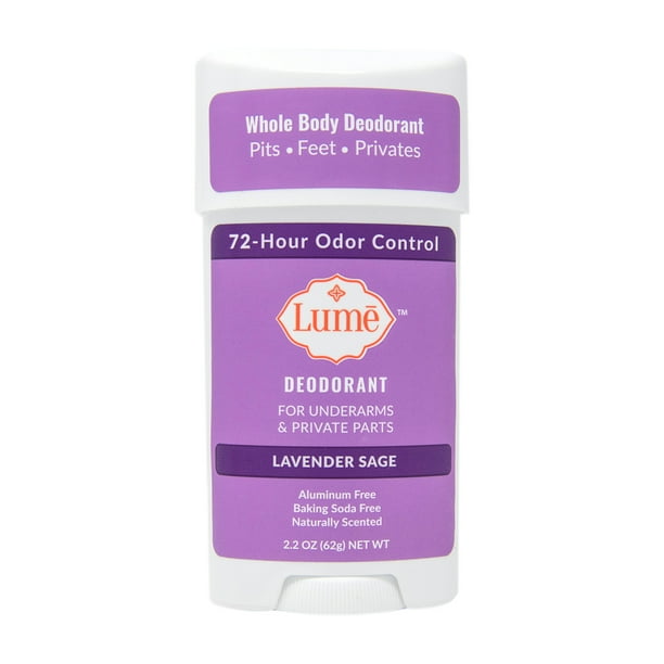 Lume Natural Deodorant Underarms and Private Parts AluminumFree, Baking SodaFree