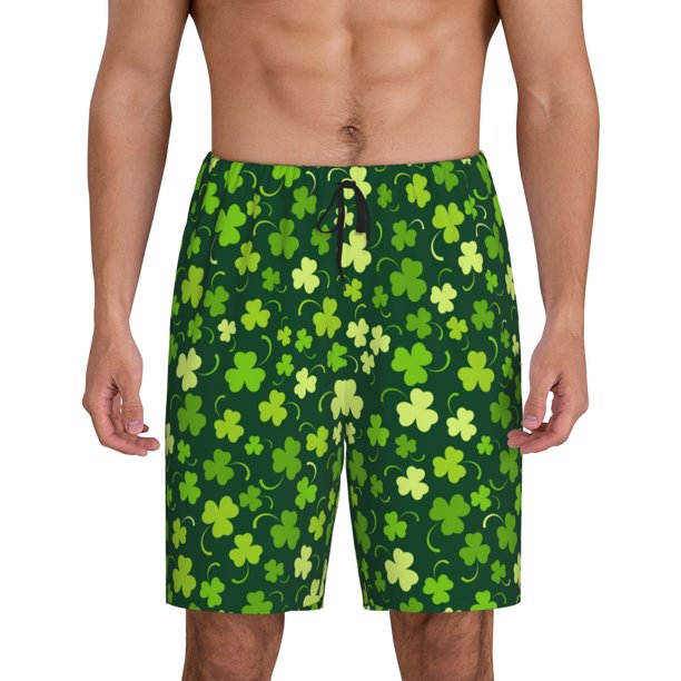 Fotbe Happy St. Patrick's day Pantalones Cortos de Pijama para Hombre, Ropa de Dormir, Pantalones de Pijama Cortos para Hombre-XX-Large