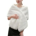 thumbnail image 2 of Miqool Women's Winter Wraps Coat Wedding Bride Cloak Cape Shawl for Evening Party, 2 of 4