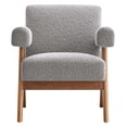 thumbnail image 6 of Modway Lyra Upholstered Modern Boucle Fabric Armchair in Light Gray (Set of 2), 6 of 9