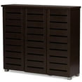 thumbnail image 1 of Bowery Hill Wood Dark Brown Shoe Cabinet Rectangular Ventilated Unassembled, 1 of 5