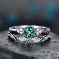 thumbnail image 2 of Anillo HUOGUO Fashion Diamond Couple, juego de 2 piezas, tamaños 5 a 10, 2 of 2