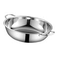 thumbnail image 4 of DOMELAY Stainless Steel Hot Pot Chinese Hot Pot for Barbecue Family Gathering Picnic 30cm No Divider, 4 of 9