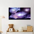 thumbnail image 2 of Colorful Universe Canvas Art Outer Space Universe Astronomy Picture Wall Art Galaxy Earth Moon Framed Painting Wall Decor For Home Office Bedroom Reeady to Hang, 2 of 6