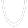 thumbnail image 1 of 10K White Gold Figaro Chain Necklace / Choker for Men and Women â€“ Measures 2 mm Thick and 14 Inches Length, 1 of 7