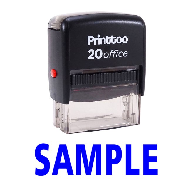 Printtoo Rubber Stamp SAMPLE Self Inking Office Stationary Stamp-Blue
