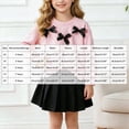 thumbnail image 4 of ZIXKCGDSE Girls 2 Piece Outfits Bow Long Sleeved Pullover Fall Tops and Skirt School Clothing Set Size 5 Years, 4 of 5