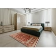 thumbnail image 4 of Ahgly Company Indoor Square Mid-Century Modern Red Oriental Area Rugs, 6' Square, 4 of 6