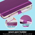 thumbnail image 2 of HSHDLDF (3 Pack) Carnet de Poche, Petit Mini Bloc-Notes avec Stylos pour le Travail, Carnet Rigide A6 3,7 Pouces x 5,7 Pouces Ligné Universitaire avec Papier Premium 100Gsm, Violet Nacré, 2 of 6