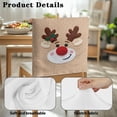 thumbnail image 7 of TSOVTHRID Cartoon Reindeer Print Chair Back Slipcovers Stretch Polyester Fabric Dining Room Chair Cover Soft Chairs Back Protector Cover for Kitchen Hotel Party Christmas Decor, Set of 6, 7 of 7