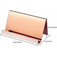 thumbnail image 3 of 2 Pack Stainless Steel Business Cards Holders Desktop Card Display for Business Name Card Rack Organizer for Office, Daily Use 9*4.9*4.9cm Rosy Gold, 3 of 5
