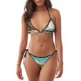 thumbnail image 1 of Disketp Coastal Palm Beach para Bañador de Dos Piezas para Mujer, Bikini Sexy Halter String, Conjunto de Bikini en Triángulo, 1 of 6