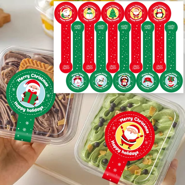 StlyGar 100 Packs Christmas Gift Sealing Stickers Merry Christmas ...