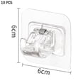 thumbnail image 2 of Soporte de barra de cortina con gancho, soporte de pared ABS, toallero fijo para uso en inodoro transparente, 2 of 8