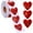Red-A, variant on JeashCHAT Heart Stickers, 1 Roll 500 Pieces Red Glitter Heart Shaped Stickers, Self-Adhesive Decorative Love Heart Stickers Labels for Valentine's Day Envelope Cards Gift Packaging