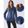 thumbnail image 2 of DARING DIVA Women's Long Sleeve Denim Jacket L Blue, 2 of 6