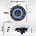thumbnail image 4 of Altavoces Bluetooth de techo Herdio de 4 pulgadas y 160 W con montaje empotrado, 4 of 7