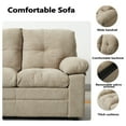 thumbnail image 5 of Hybiton Modern 3 Piece Sofa Set Linen Chai r& Loveseat & Sofa-Light Camel, 5 of 8