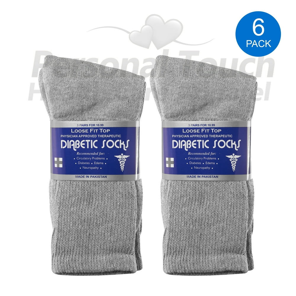 Personal Touch Diabetic Socks Men's & Women Crew Style Physicians