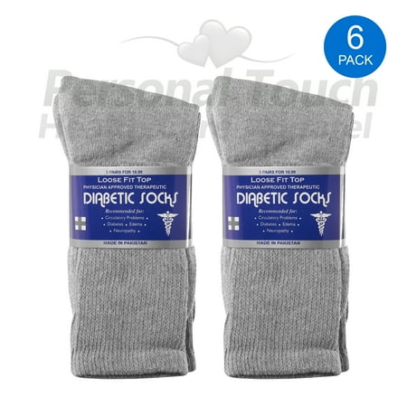 Diabetic Socks Men s & Women Crew Style Physicians Approved Socks 6 Pairs Size 13-15 (Grey) Diabetic Socks Men s & Women Crew Style Physicians Approved Socks 6 Pairs Size 13-15 (Grey)